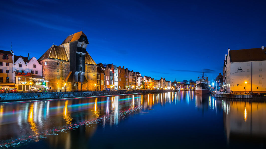Plakat, Gdańsk nocą, 40x30 cm