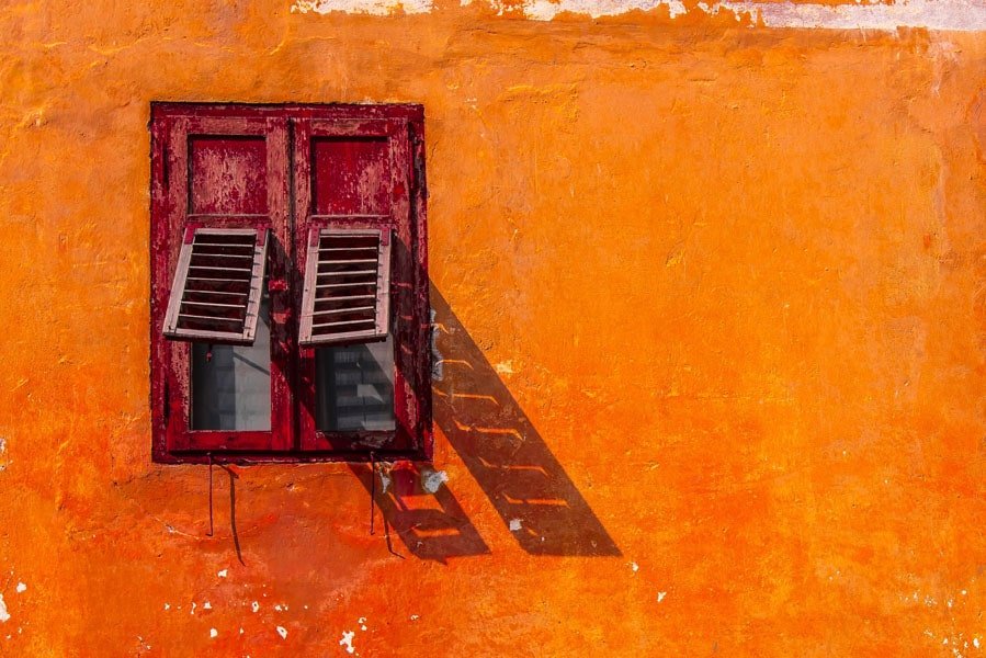 Plakat, Włochy, Predazzo okiennice, 100x70 cm