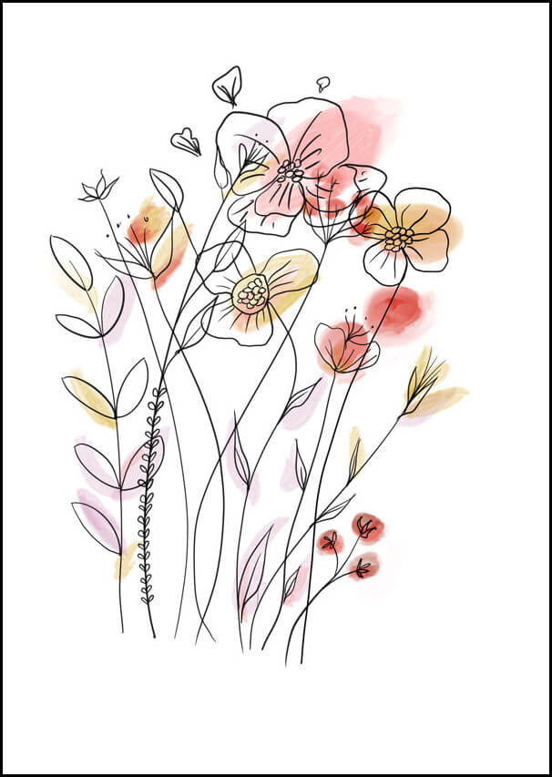 Plakat, Polne kwiaty, 50x70 cm