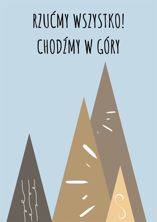 Plakat, Chodźmy w góry, 40x50 cm