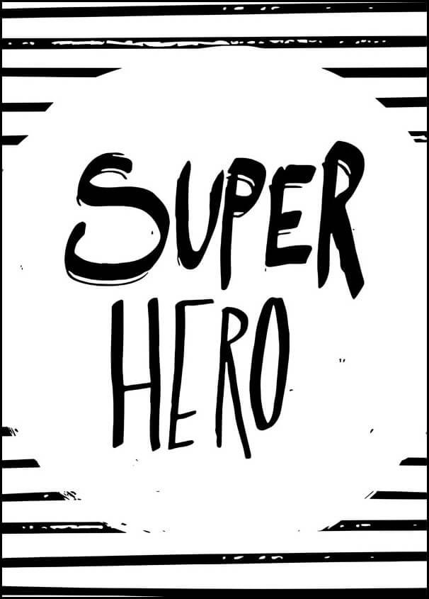 Plakat, Super bohater, 50x70 cm