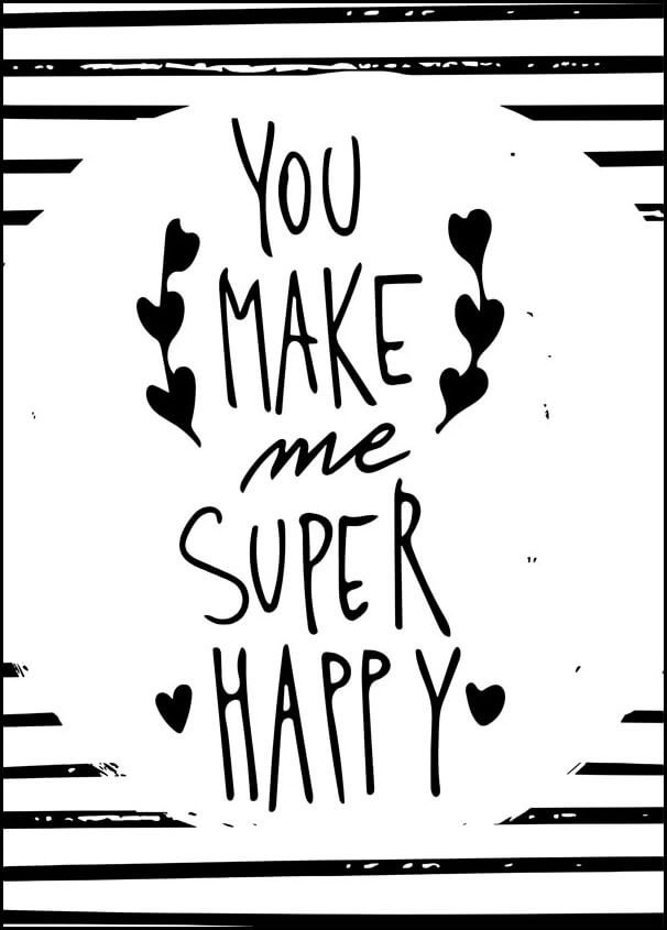 Plakat, Uszczęśliwiasz mnie, 50x70 cm