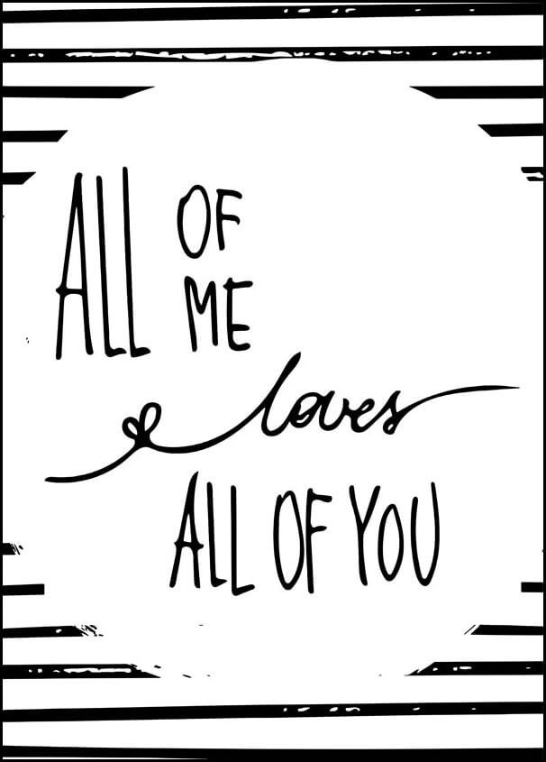 Plakat, Kocham Cię całego, 50x70 cm