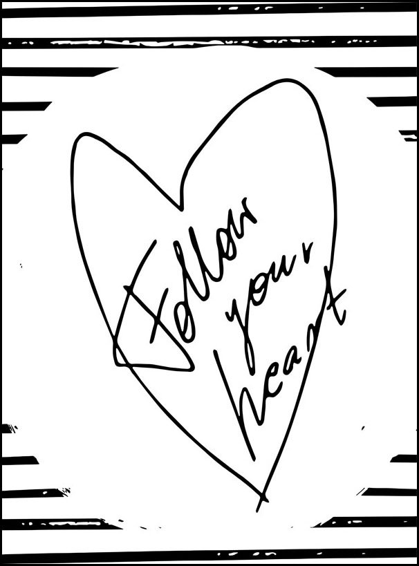 Plakat, Podążaj za sercem, 70x100 cm