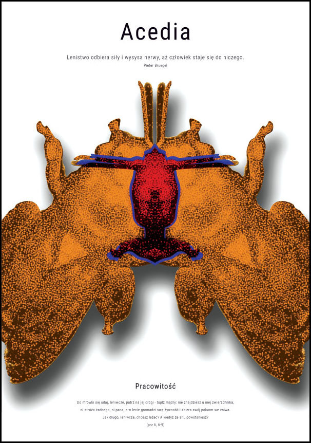 Plakat, Siedem Grzechów Głównych Acedia , 50x70 cm