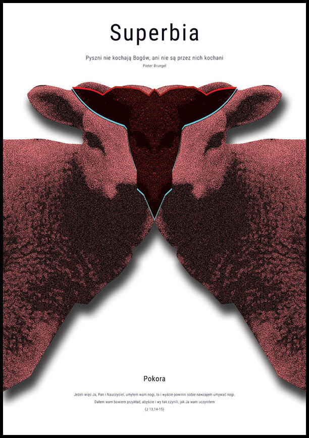 Plakat, Siedem Grzechów Głównych Superbia, 30x40 cm