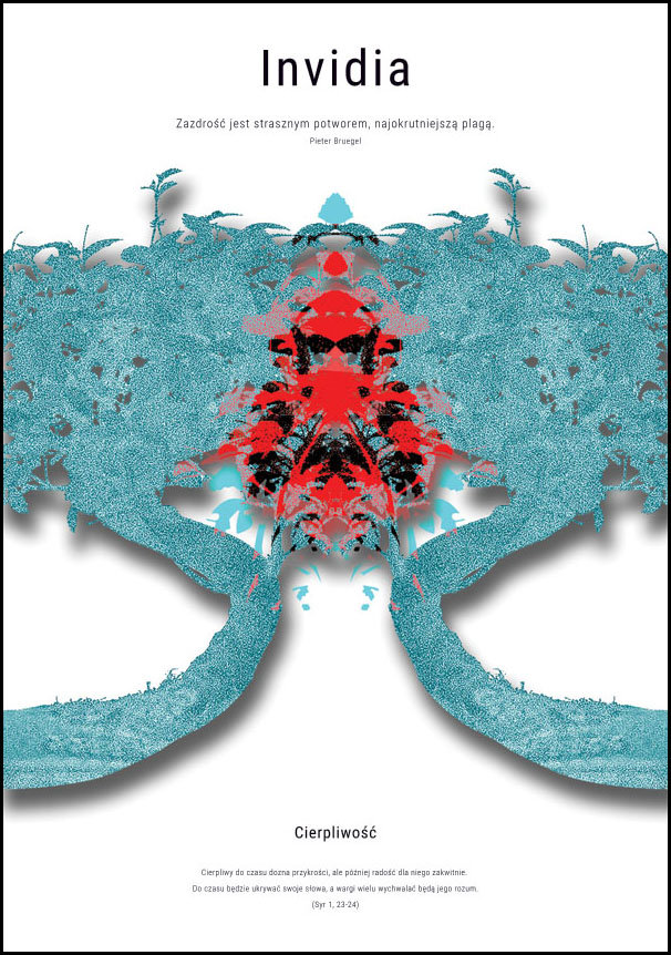 Plakat, Siedem Grzechów Głównych Invidia, 20x30 cm