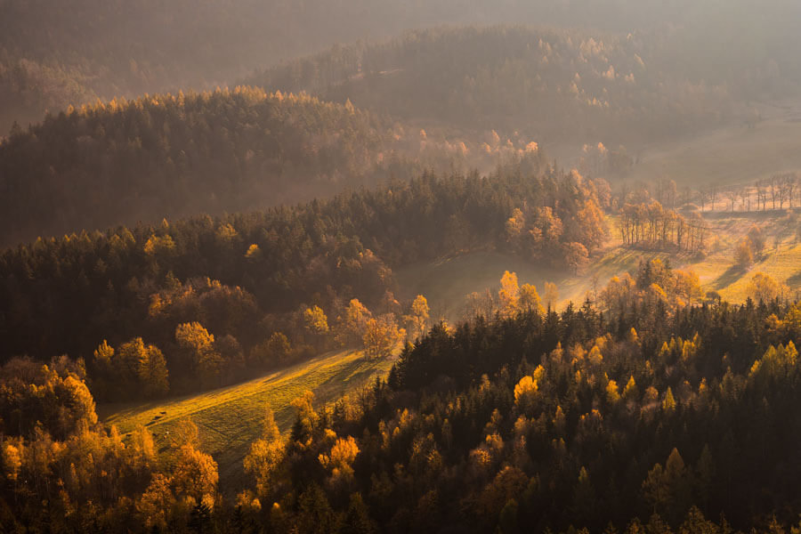 Plakat, Rudawy Janowickie, jesienne wzgórza, 70x50 cm