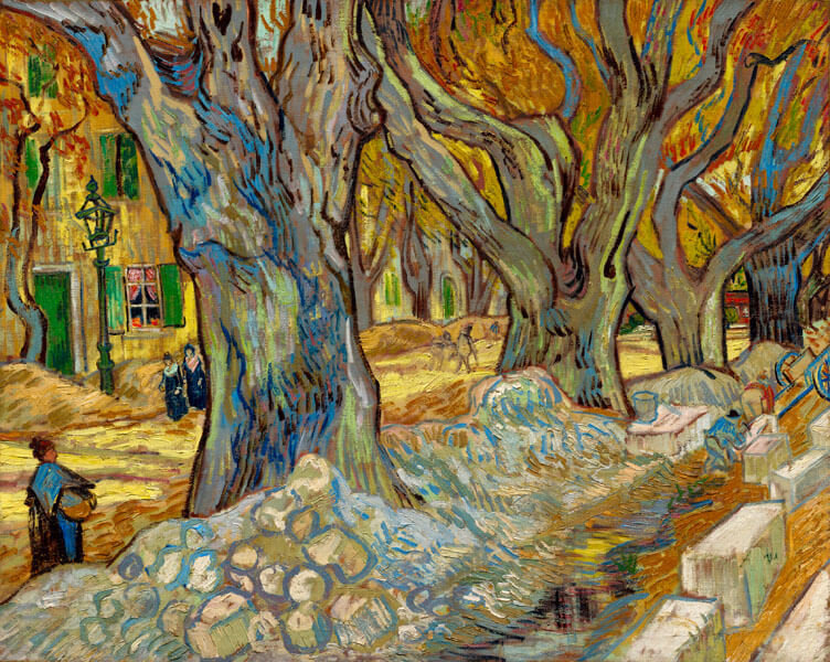 Plakat, Vincent Van Gogh, The Large Plane Trees, 60x40 cm