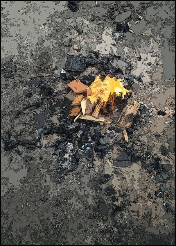 Plakat, Ognisko, 30x40 cm