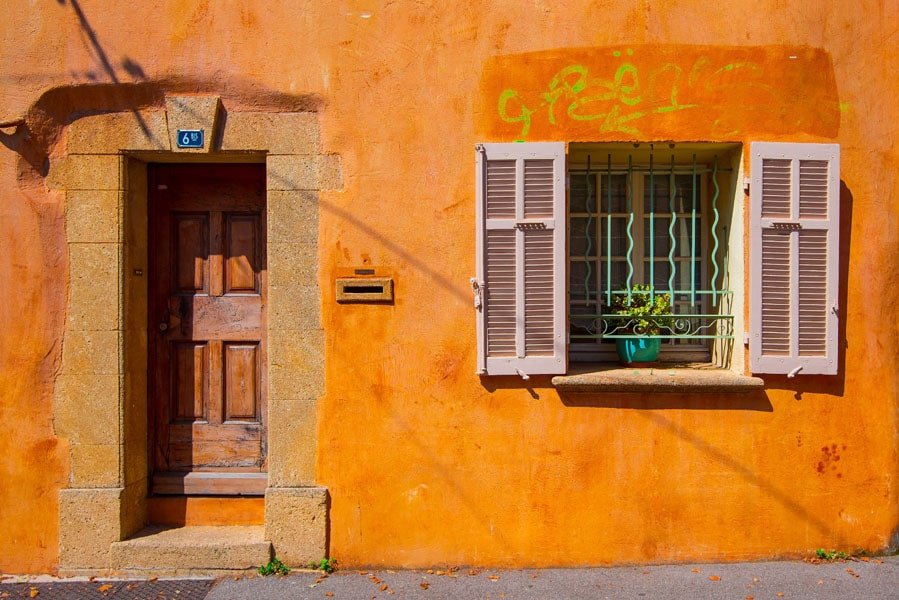 Plakat, Białe okiennice, 40x30 cm