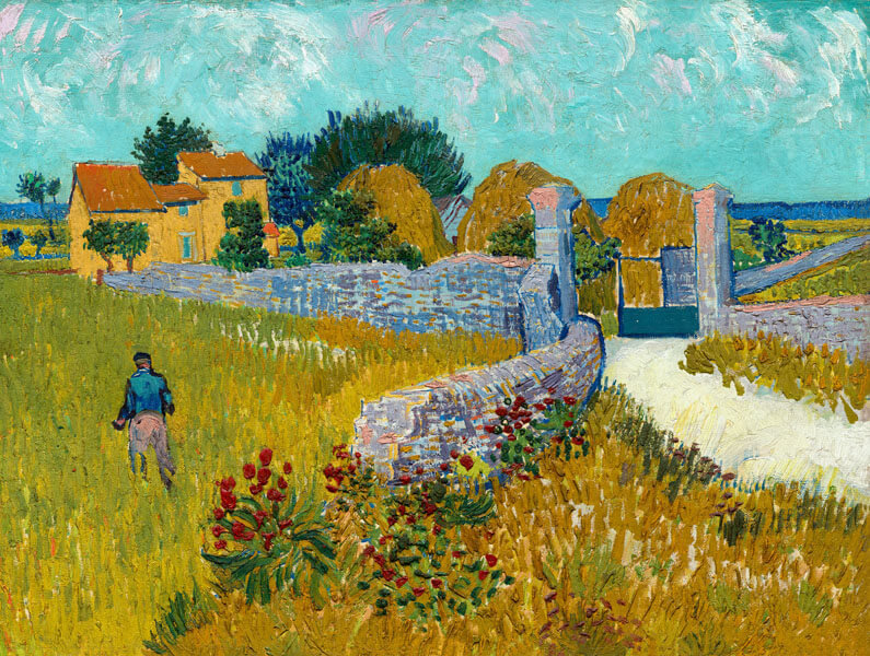 Farmhouse in Provence, Vincent van Gogh - plakat 42x29,7 cm