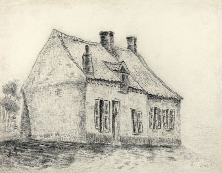 Plakat, The Magrot House, Cuesmes, Vincent van Gogh, 100x70 cm