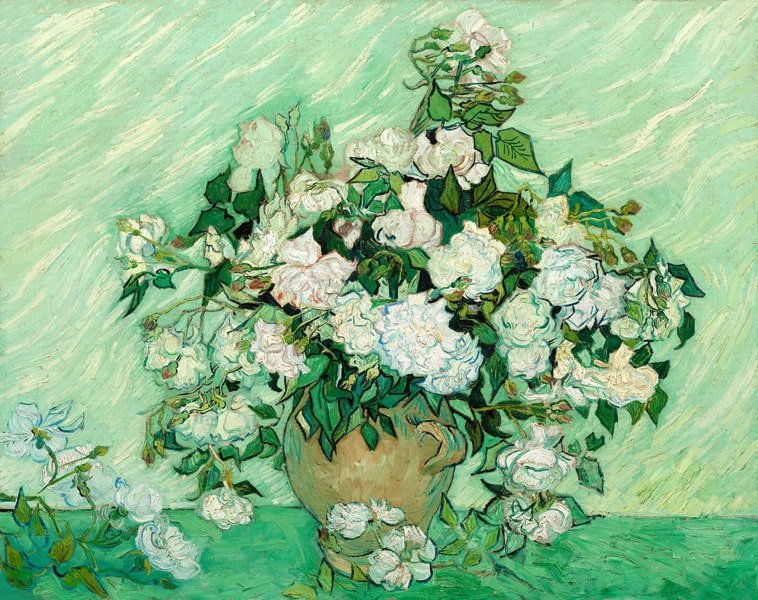 Plakat, Roses 1890, Vincent van Gogh, 100x70 cm