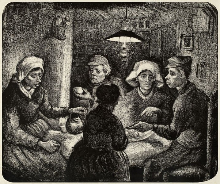 Plakat, Potato Eaters, Vincent van Gogh, 40x30 cm