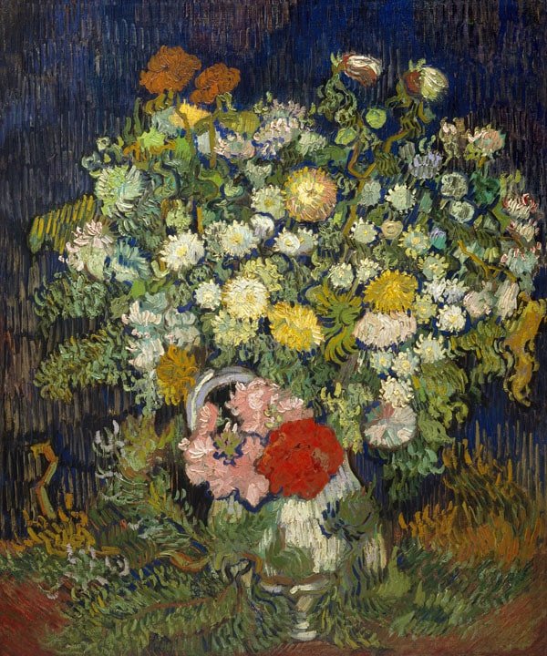 Plakat, Bouquet of Flowers in a Vase, Vincent van Gogh, 50x70 cm