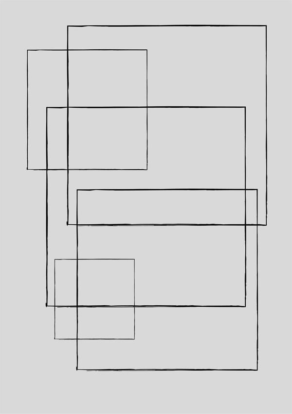 Plakat, Kwadraty, 50x70 cm