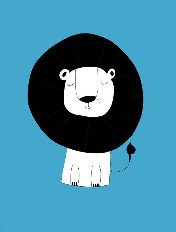 Plakat, Lew, 70x100 cm