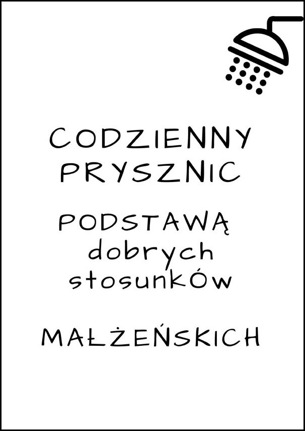 Plakat, Codzienny prysznic, 50x70 cm