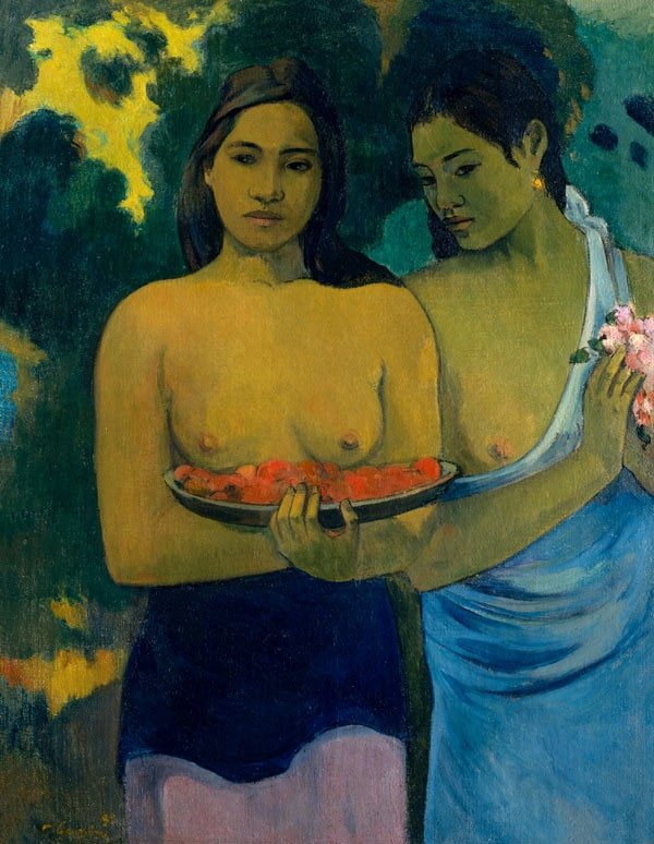 Plakat, Two Tahitian Women, Paul Gauguin, 50x70 cm