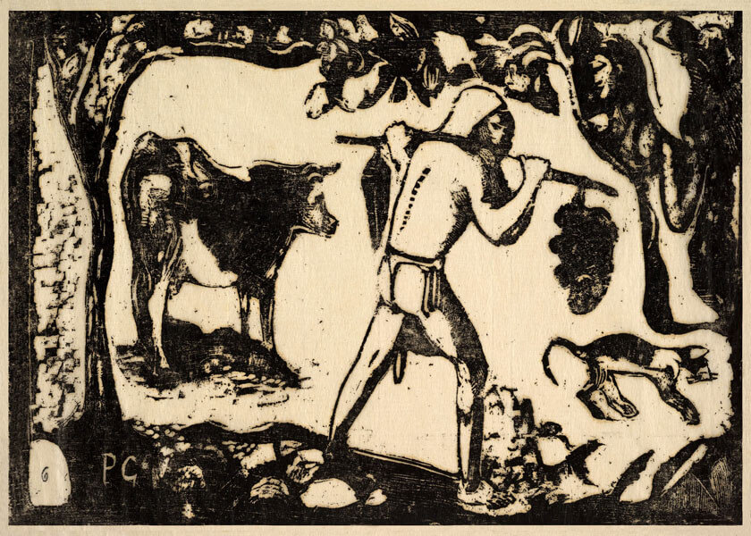 Plakat, Tahitian Carrying Bananas, Paul Gauguin, 40x30 cm