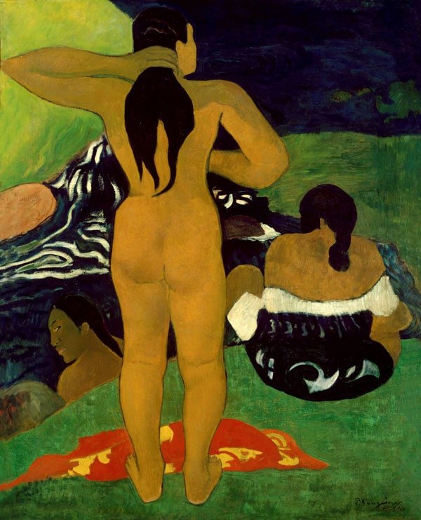 Plakat, Tahitian Women Bathing, Paul Gauguin, 20x30 cm
