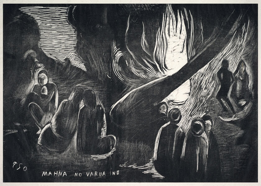 Plakat, The Devil Speaks, Paul Gauguin, 70x50 cm