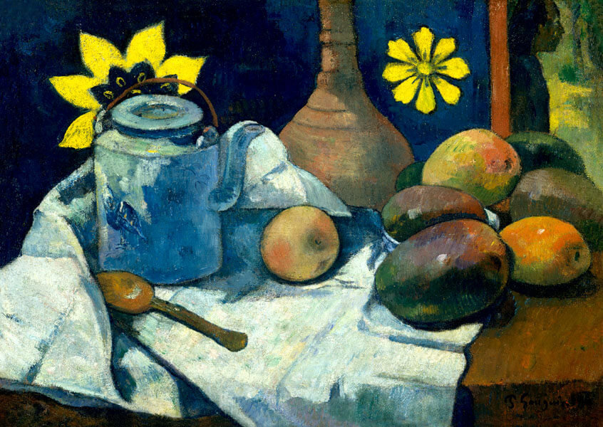 Plakat, Still Life with Teapot and Fruit, Paul Gauguin, 50x40 cm