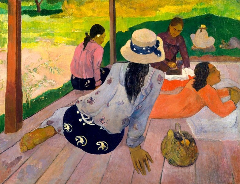 Plakat, The Siesta, Paul Gauguin, 70x50 cm