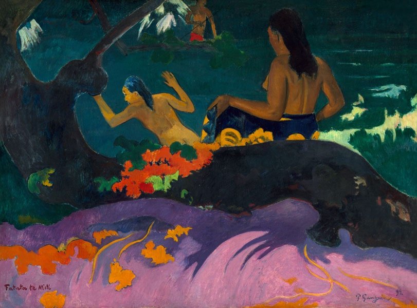 Plakat, By the Sea, Paul Gauguin, 100x70 cm
