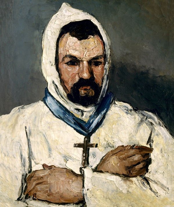 Plakat, Antoine Dominique Sauveur Aubert as Monk, Paul Cézanne, 50x70 cm