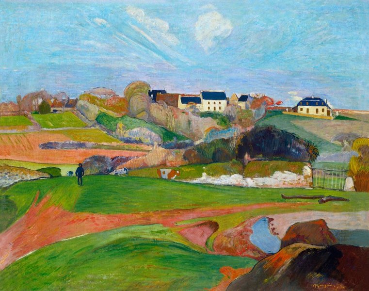 Plakat, Landscape at Le Pouldu, Paul Gauguin, 70x50 cm