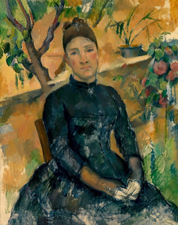 Plakat, Madame Cézanne in the Conservatory, Paul Cézanne, 30x40 cm