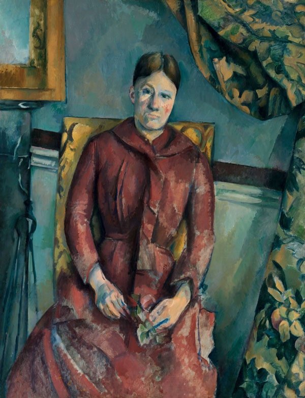 Plakat, Madame Cézanne in a Red Dress, Paul Cézanne, 70x100 cm