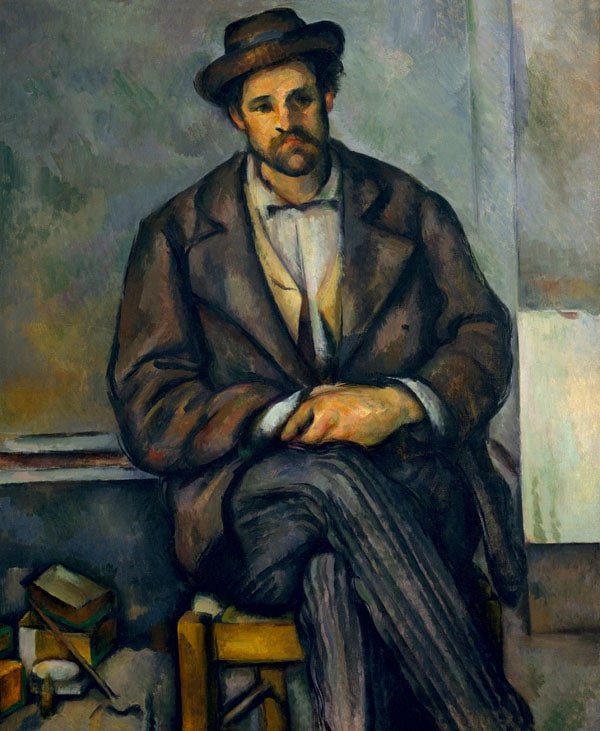 Plakat, Seated Peasant, Paul Cézanne, 30x40 cm