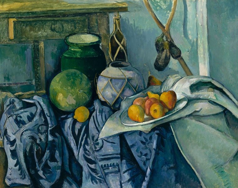 Galeria Plakatu, Plakat, Still Life With A Ginger Jar And Eggplants, Paul Cézanne, 50X40 Cm