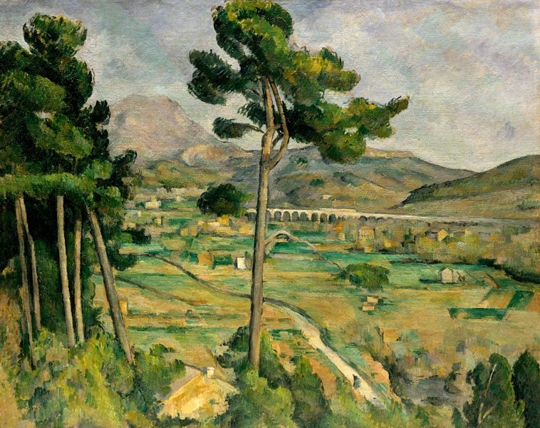 Galeria Plakatu, Plakat, Mont Sainte-Victoire And The Viaduct Of The Arc River Valley, Paul Cézanne, 40X30 Cm