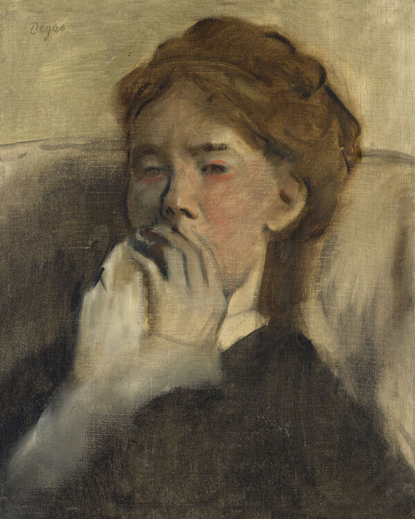 Galeria Plakatu, Plakat, Young Woman With Her Hand Over Her Mouth, Edgar Degas, 40x50 cm