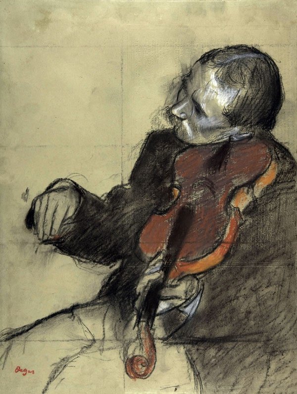 Galeria Plakatu, Plakat, Violinist, Study For The Dance Lesson, Edgar Degas, 59,4x84,1 cm