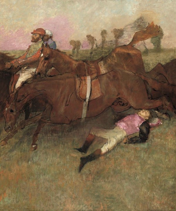Galeria Plakatu, Plakat, Scene From The Steeplechase The Fallen Jockey, Edgar Degas, 50x70 cm