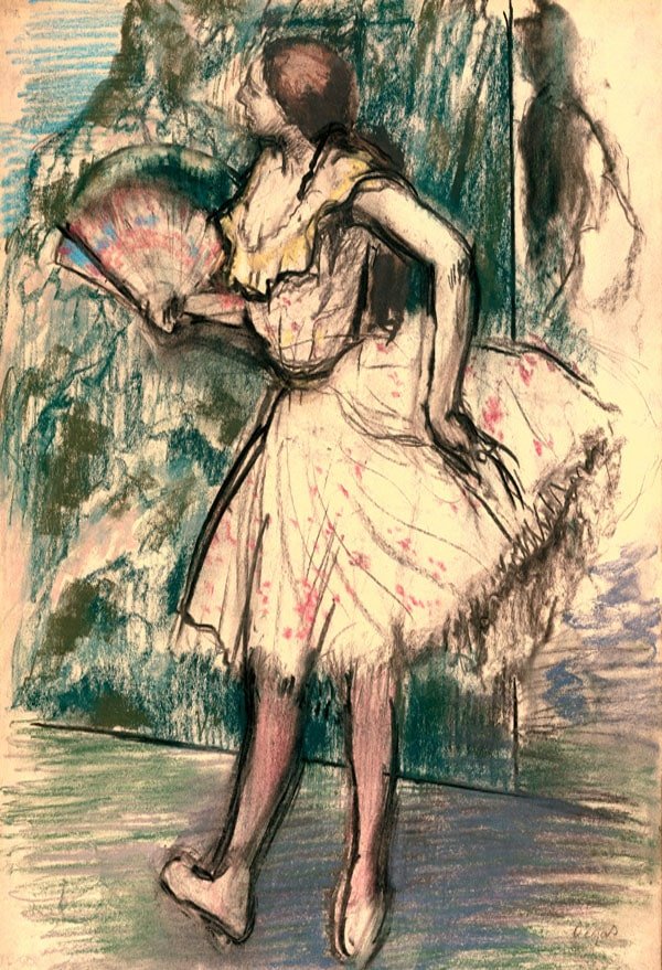 Galeria Plakatu, Plakat, Dancer With A Fan , Edgar Degas, 30x40 cm