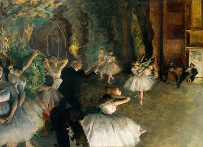 Galeria Plakatu, Plakat, The Rehearsal Of The Ballet Onstage, Edgar Degas, 100x70 cm