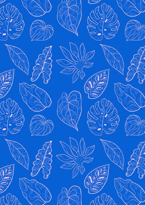 Galeria Plakatu, Plakat, Niebieskie Liście, 30x40 cm