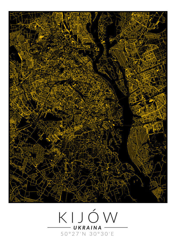 Galeria Plakatu, Plakat, Kijów Złota Mapa, 50x70 cm