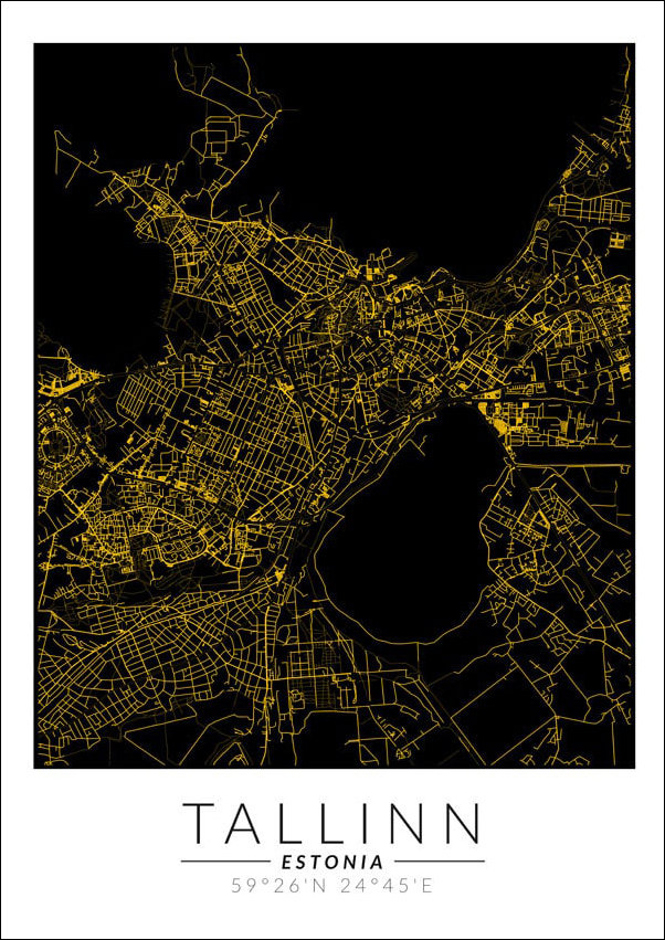Galeria Plakatu, Plakat, Talin Złota Mapa, 30x40 cm