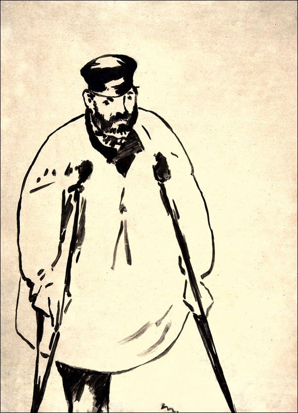 Galeria Plakatu, A Man On Crutches, Edouard Manet, 70x100 cm