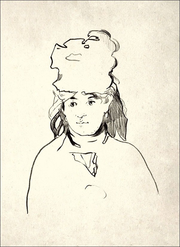 Galeria Plakatu, Berthe Morisot, 1872, Edouard Manet, 40x50 cm