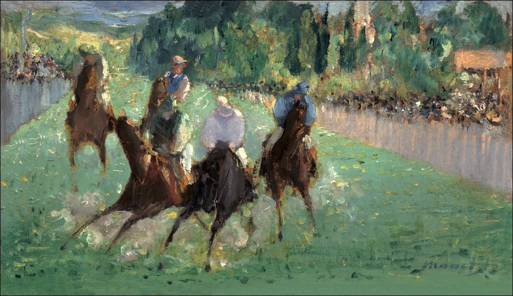 Galeria Plakatu, At The Races, Edouard Manet, 100x70 cm