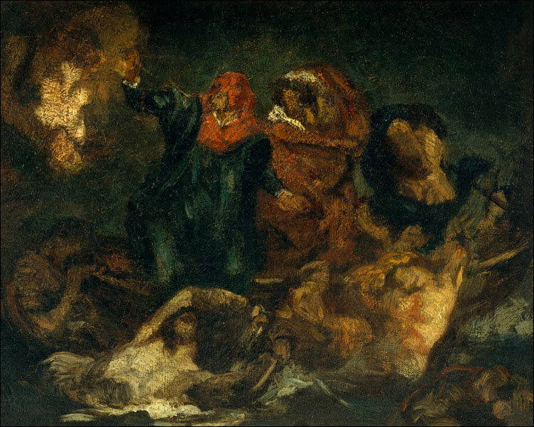 Galeria Plakatu, Copy After Delacroix`S Bark Of Dante, Edouard Manet, 50x40 cm