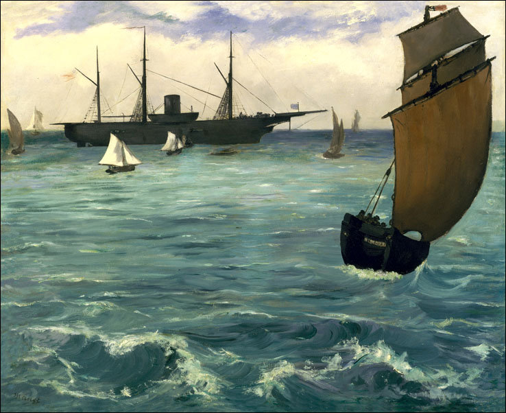 Galeria Plakatu, Plakat, The Kearsarge At Boulogne, Edouard Manet, 100x70 cm